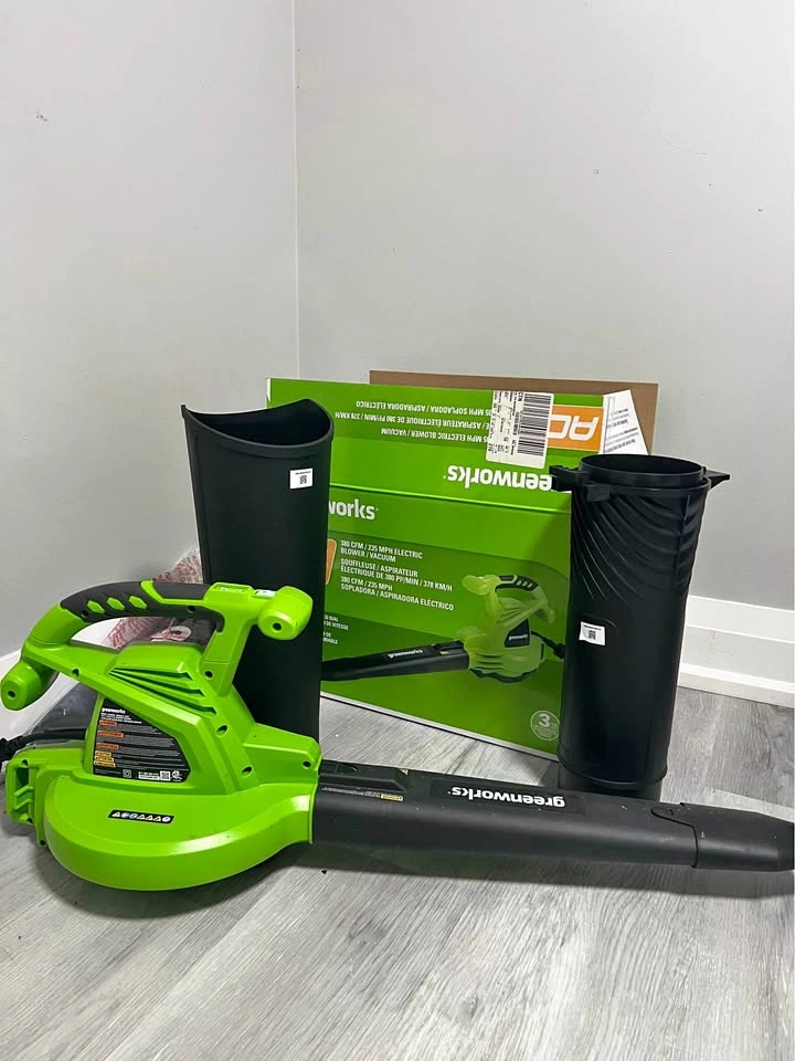 Greenworks 12A Electric Blower & Leaf Vacuum – Like New