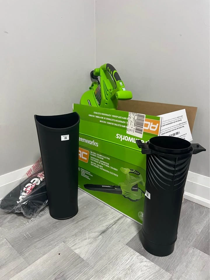 Greenworks 12A Electric Blower & Leaf Vacuum – Like New - photo 2