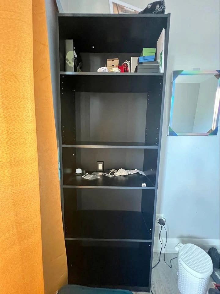 Mainstays 5-Shelf Bookcase – Black Oak – $40 OBO