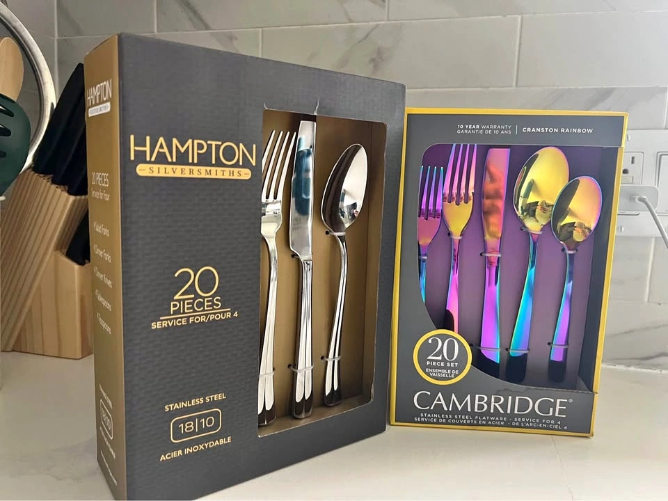 New 20 Piece Stainless Steel Cutlery Sets – $25 Each