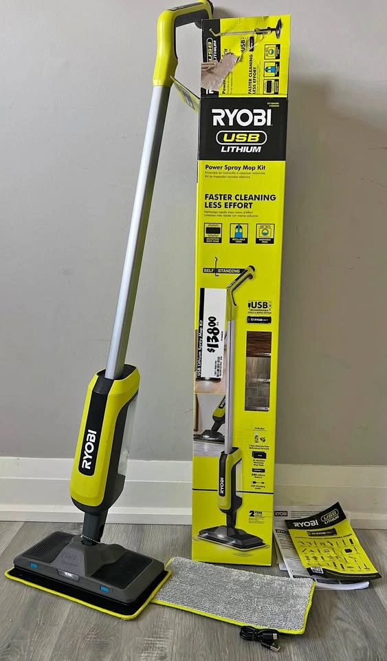 RYOBI USB Lithium Power Spray Mop Kit – Like New