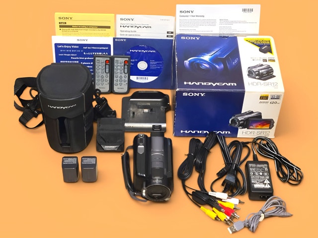 Sony HDR-SR12 Y2K Handycam - Complete Box/2 Batteries & Remotes