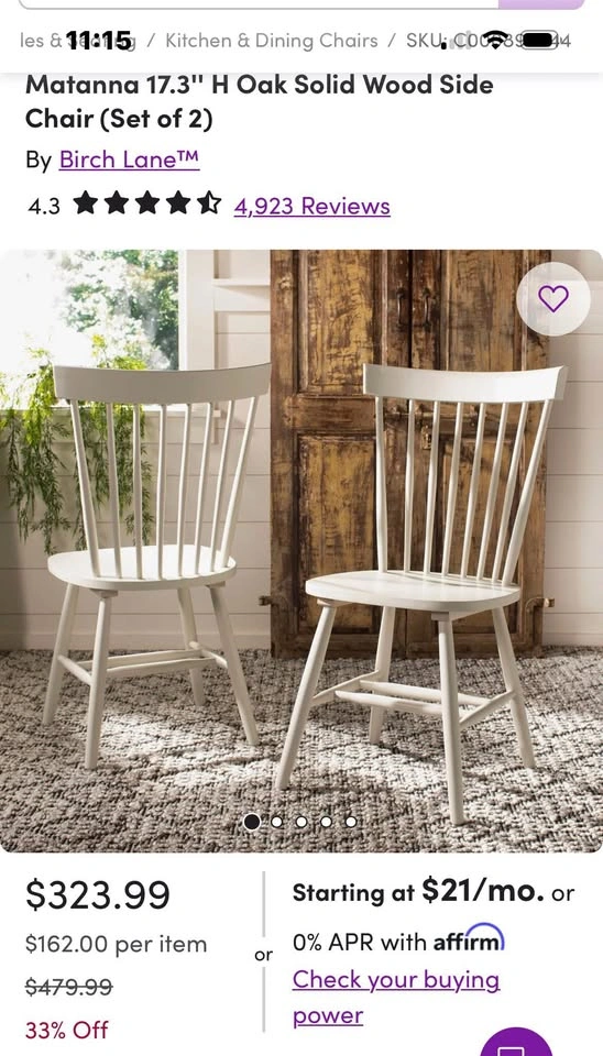 Brand new dinning chairs (set of 2) off white - photo 2