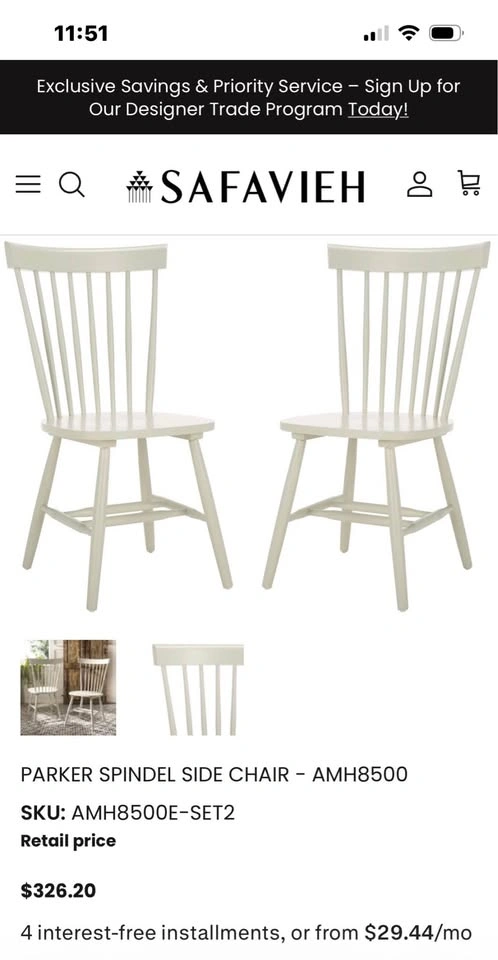 Brand new dinning chairs (set of 2) off white - photo 5