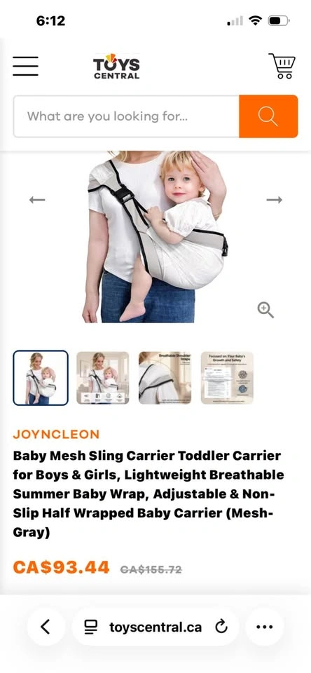 Baby sling carrier (kids 0 to 36 months) - photo 4