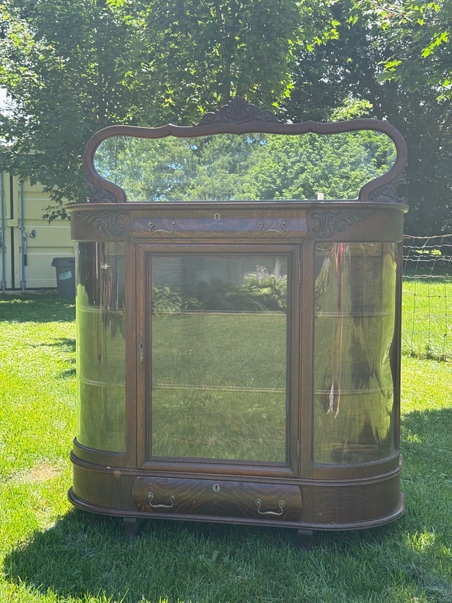 Antique Wooden Display Cabinet