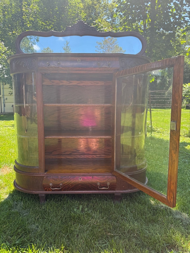 Antique Wooden Display Cabinet - photo 3