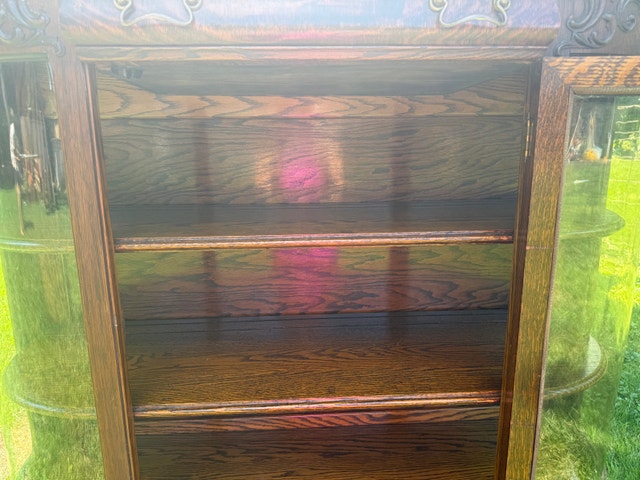 Antique Wooden Display Cabinet - photo 4