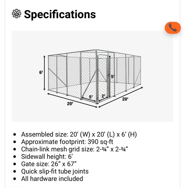 20’x20’ Dog Kennel - photo 3