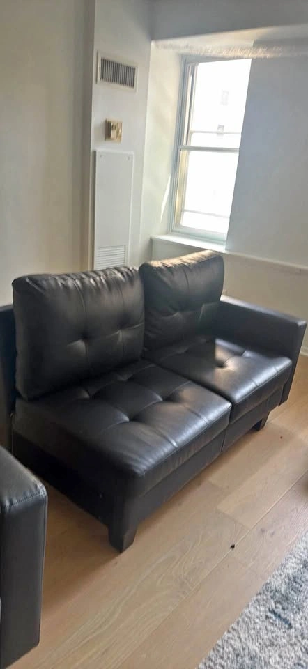 Black Leather Loveseat