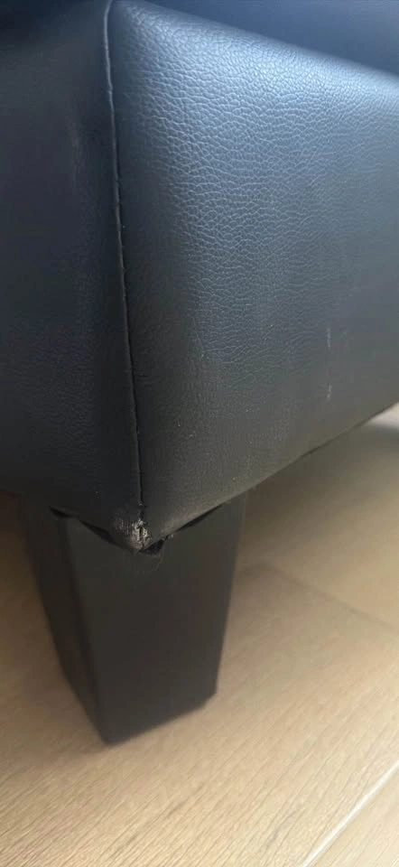 Black Ottoman (Leather) - photo 3