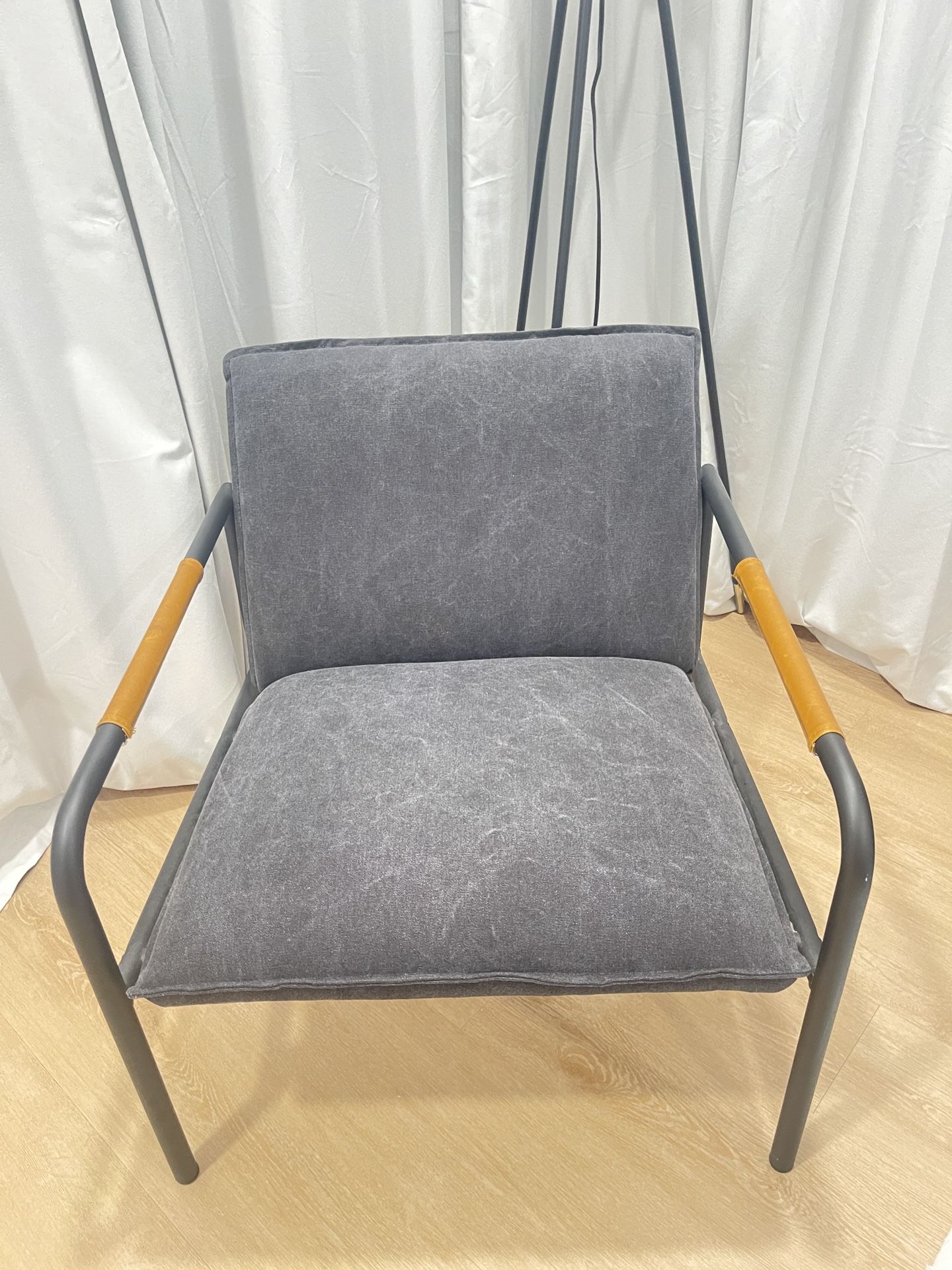 Sauder Boulevard Cafe Metal Lounge Chair, Charcoal Gray