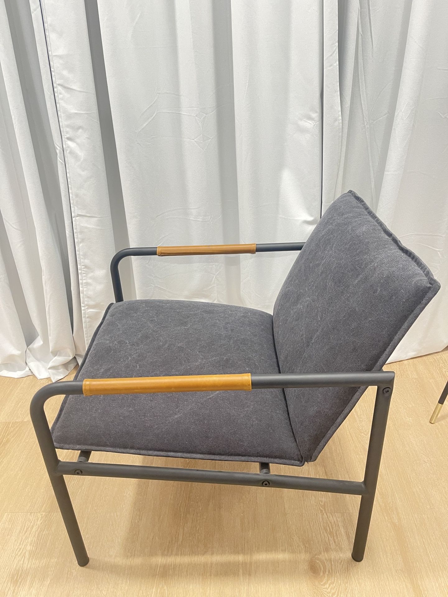 Sauder Boulevard Cafe Metal Lounge Chair, Charcoal Gray - photo 2
