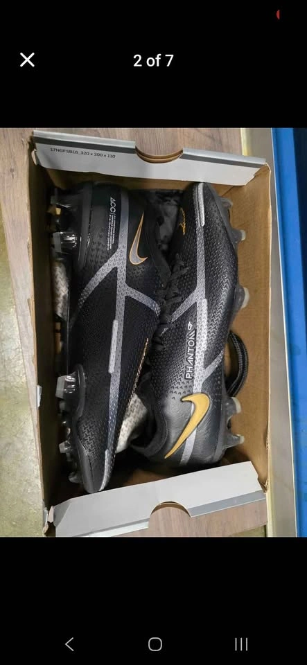 SIZE 12.5 PHANTOM GT2 ELITE FG BLACK/MTLC DARK GREY - photo 2