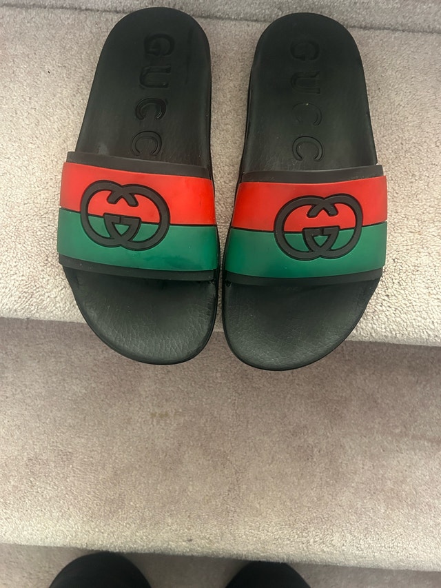 GUCCI unisex interlocking slide ons