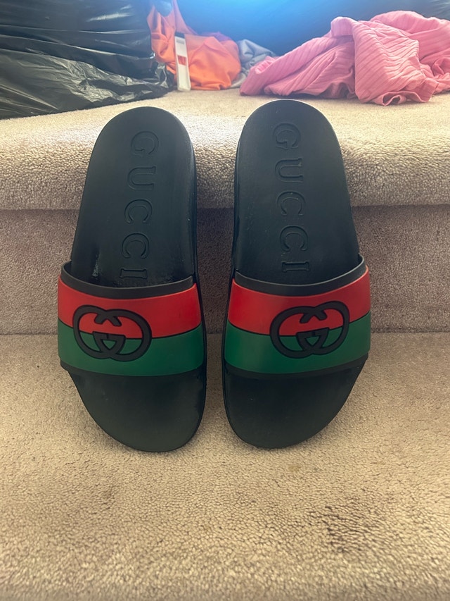 GUCCI unisex interlocking slide ons - photo 3