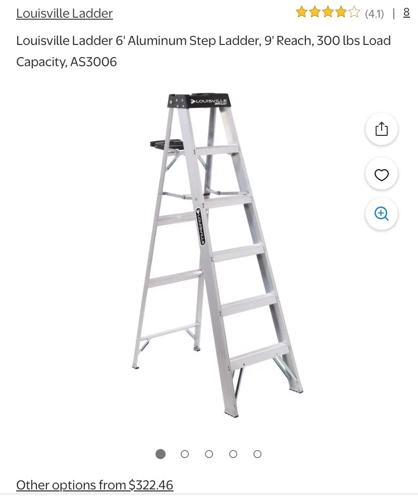 Louisville 6 Ft Painters/ Carpenters Ladder EXCELLENT CONDITION