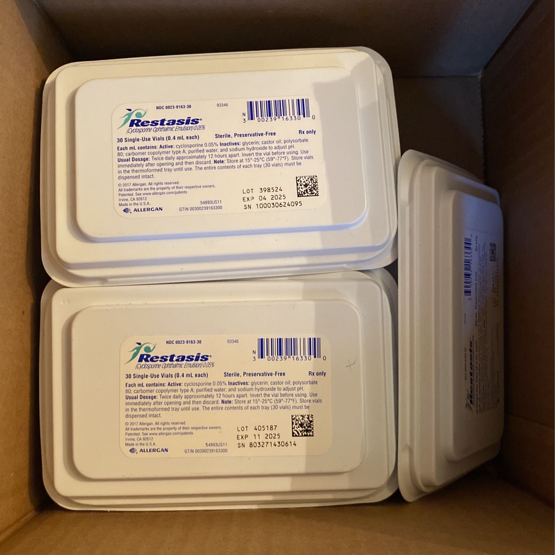Restasis Single Use Eye Drops