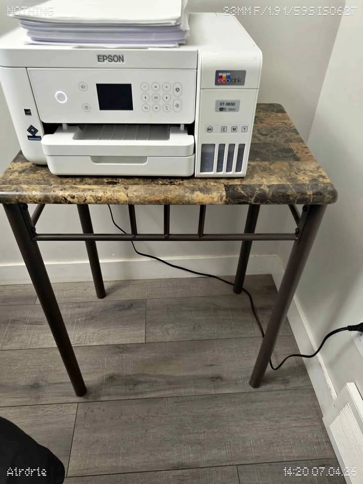 Table Marble Pattern Look Top