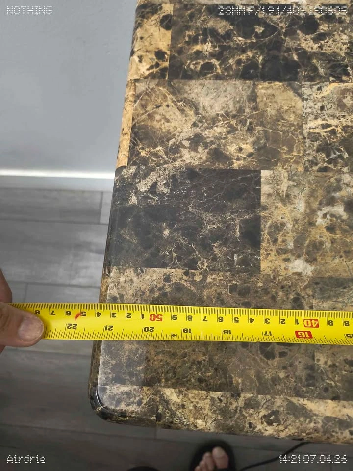 Table Marble Pattern Look Top - photo 2