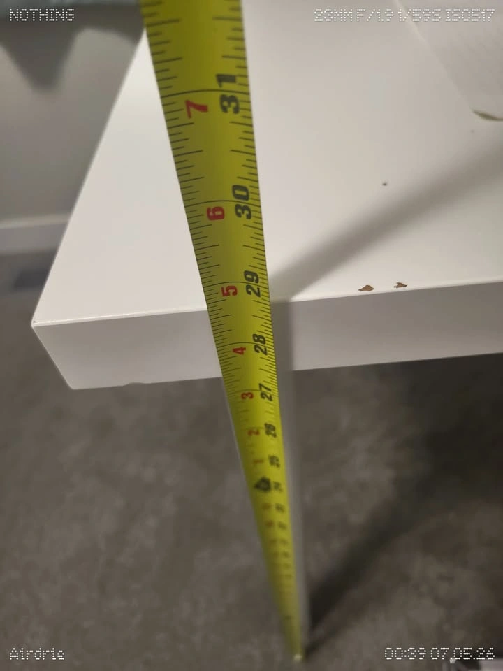 Desk Table, white, 100x60 cm (39 3/8x23 5/8 ") - photo 3