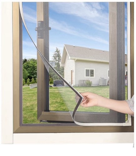 Magnetic Window Screen Mesh 16x18 Fiberglass Black Insect Mosqui