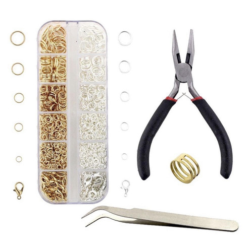 Gold & Silver Jump Ring and Split Ring Assortment w/ Box