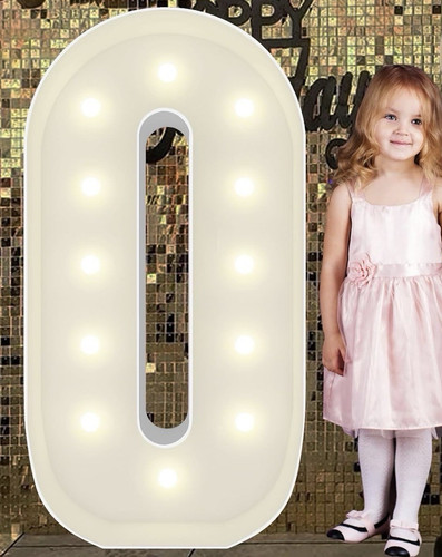 White Light Up Marquee Numbers Birthday Party Decor