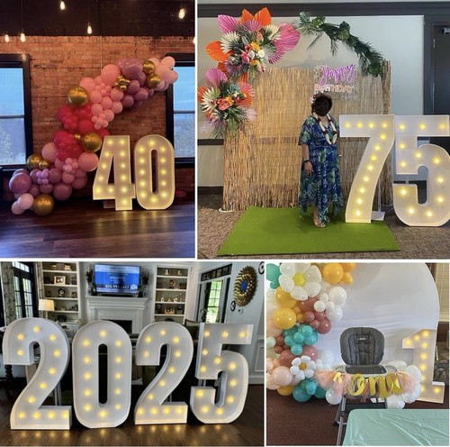 White Light Up Marquee Numbers Birthday Party Decor - photo 2