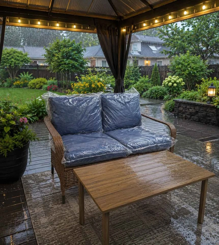 Brand new 2pc patio wicker set. Assembled. Pickup in Spruce Grov