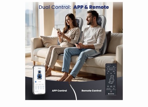 Comfier Shiatsu Massage Seat Cushion w/ Heat, App & Remote - photo 2