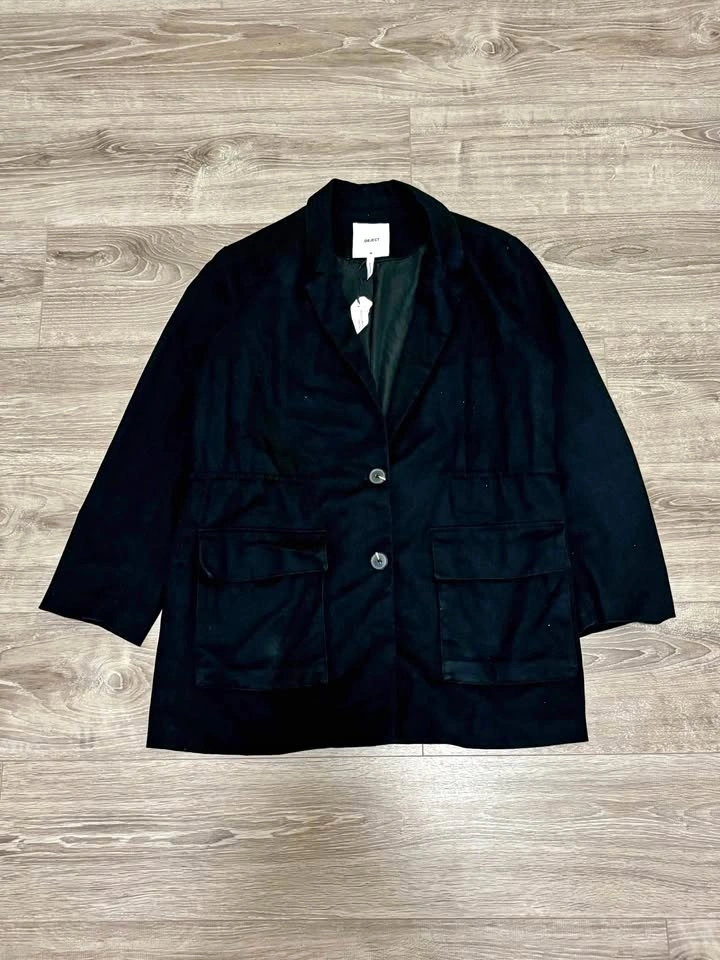 .Object Black Button Blazer