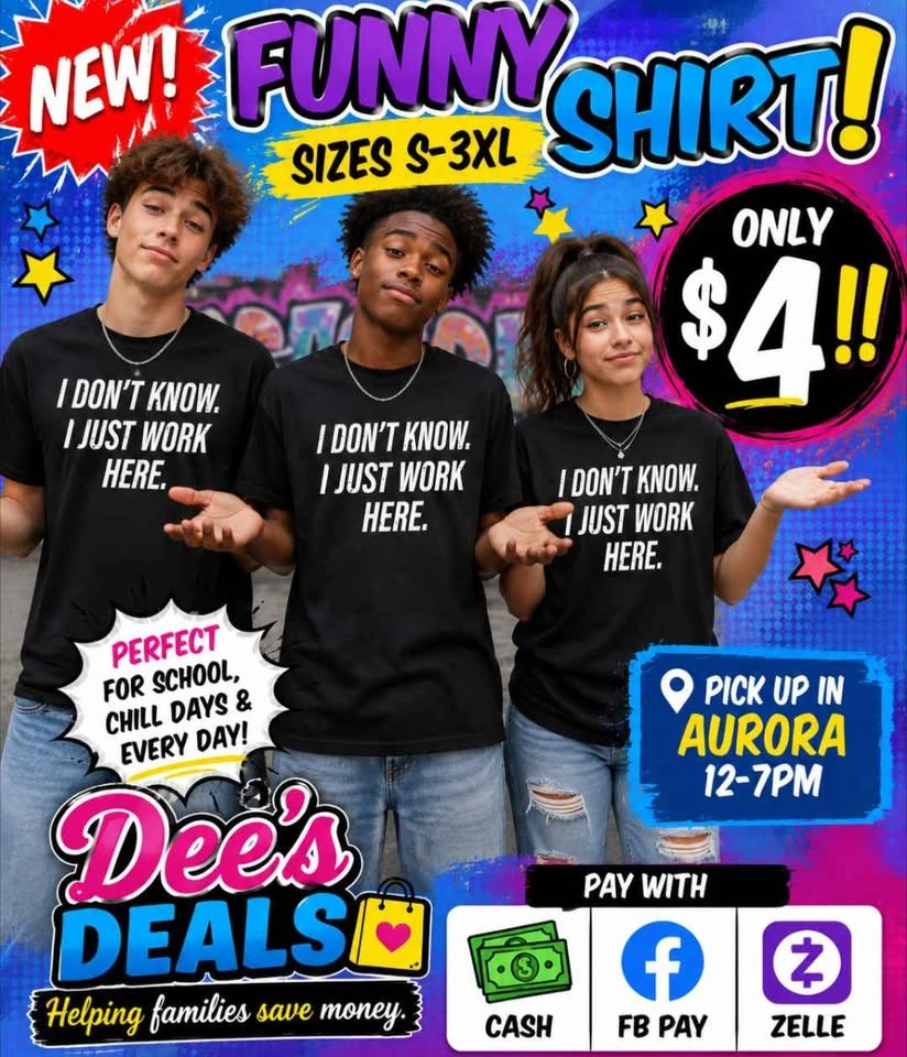I just work here shirts ONLY $4!! - photo 2