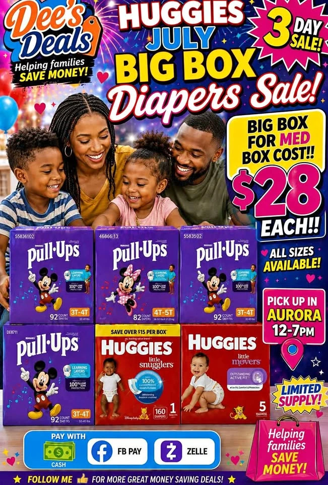 Huggies PullUps Big Box Sale