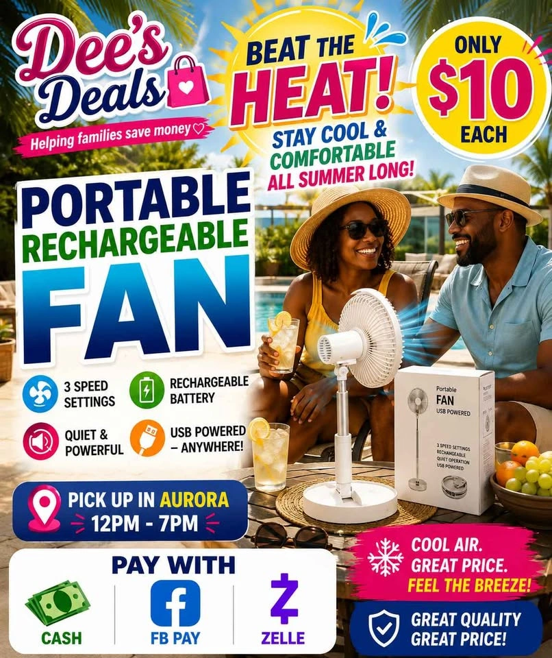 Portable Rechargeable Fan BRAND NEW ONLY $10 - photo 4