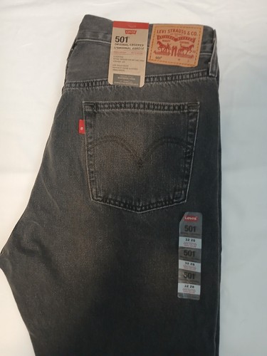 NWT Levi's 501 Original Cropped Jeans Women's 32x28 Black - photo 5