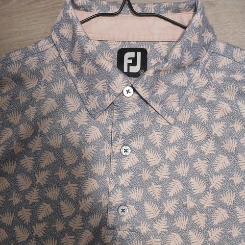FootJoy XL Performance Golf Polo Shirt Green Fern Leaf Print - photo 3