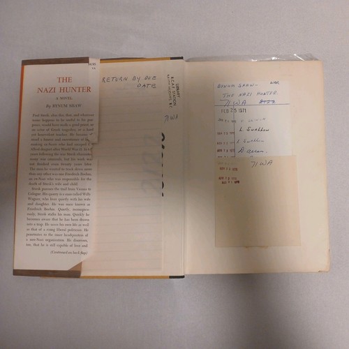 The Nazi Hunter Bynum Shaw 1968 1st Edition 1st Printing HC - photo 3