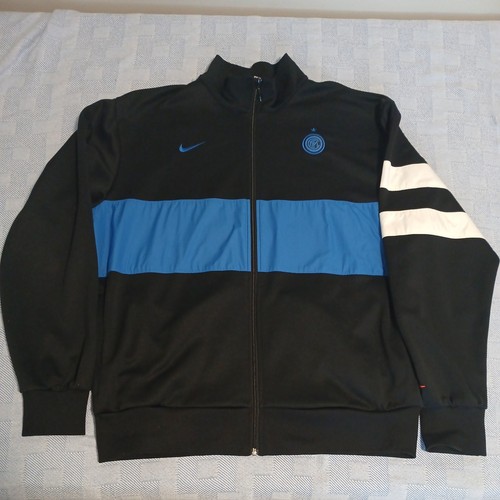 Nike Inter Milan Track Jacket Mens XL Black Blue Full Zip