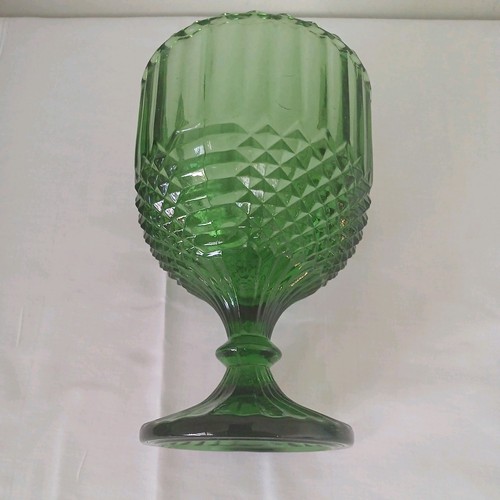 AHC82 Anchor Hocking Wintergreen Chalice 6 1/8" Green Antique - photo 2