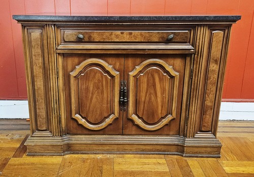 1970s Walnut Buffet Sideboard With Velvet Lined Silverware Drawe - photo 2