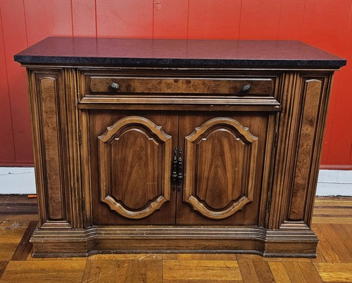 1970s Walnut Buffet Sideboard With Velvet Lined Silverware Drawe - photo 3