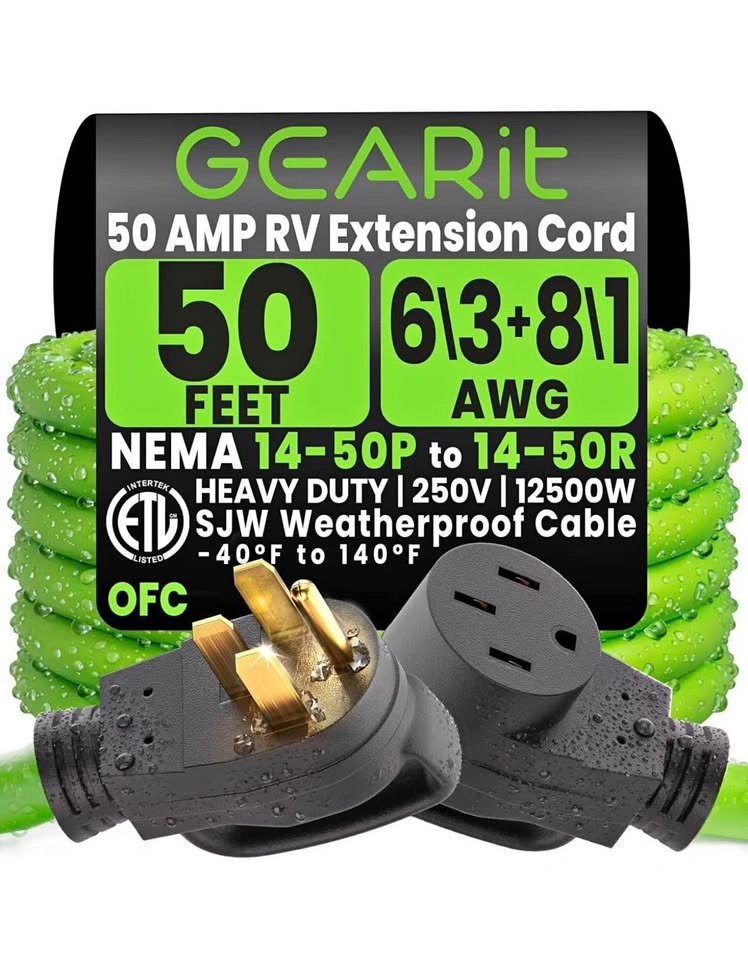 GearIT 50 Amp RV Extension Cord 50 Feet NEMA 14-50 - photo 2