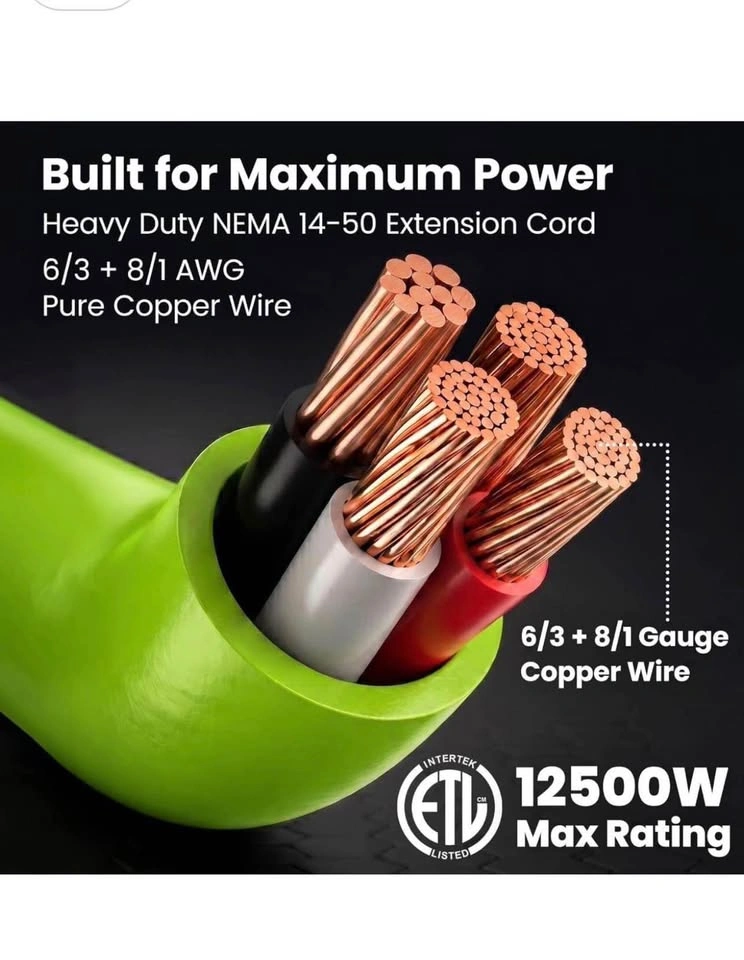 GearIT 50 Amp RV Extension Cord 50 Feet NEMA 14-50 - photo 5