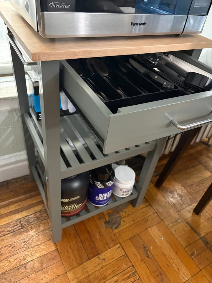 Casual Home Sunrise Small Kitchen Island with Hardwood Top - photo 2