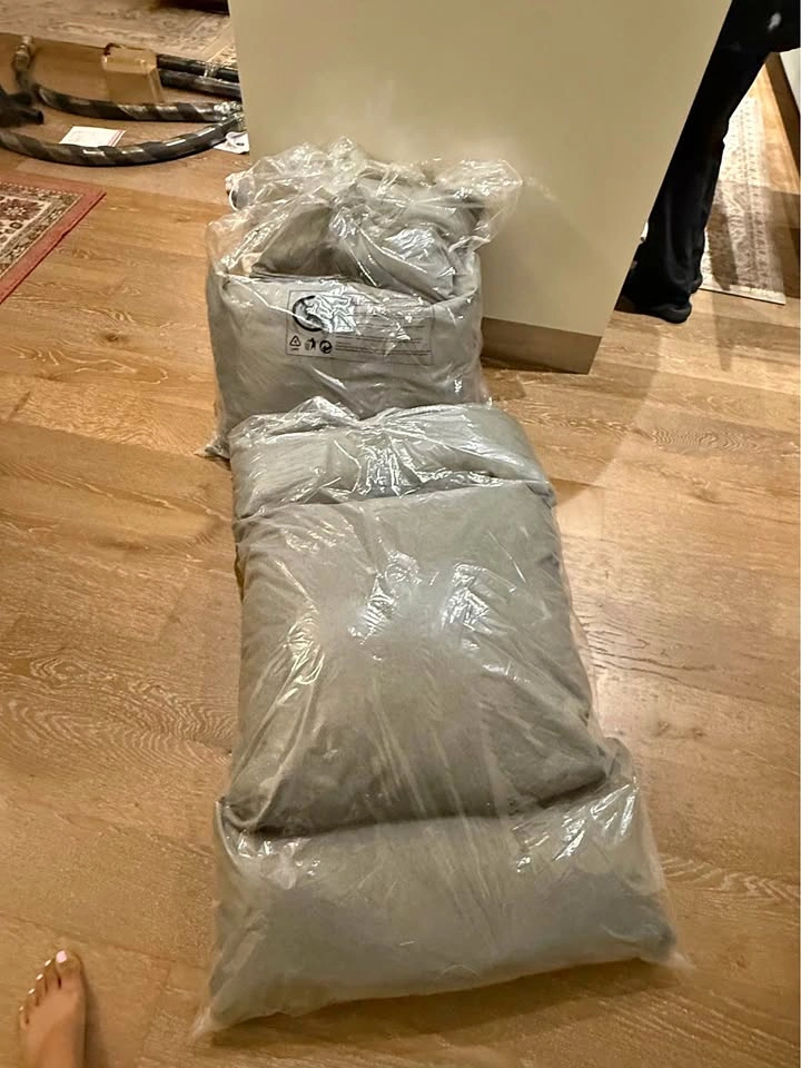 Brand New Grey Egg Chair Cushion Set