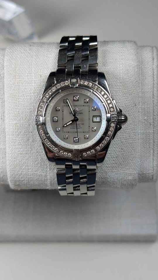 Breitling 71356 lady cockpit MOP diamond bezel - photo 2
