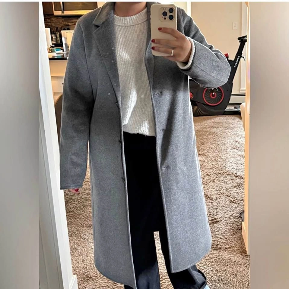 Uniqlo Gray Coat Women