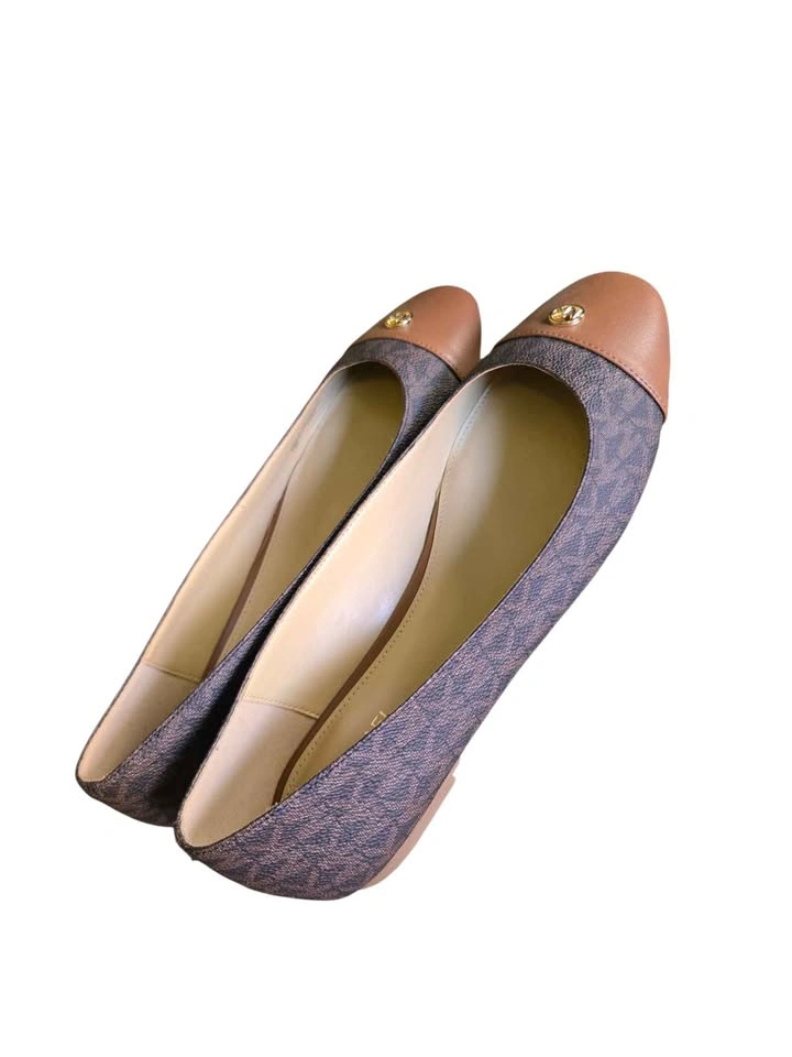 Michael Kors Whitney Flex Ballet Flats Brown Logo MK Size 7.5 - photo 3