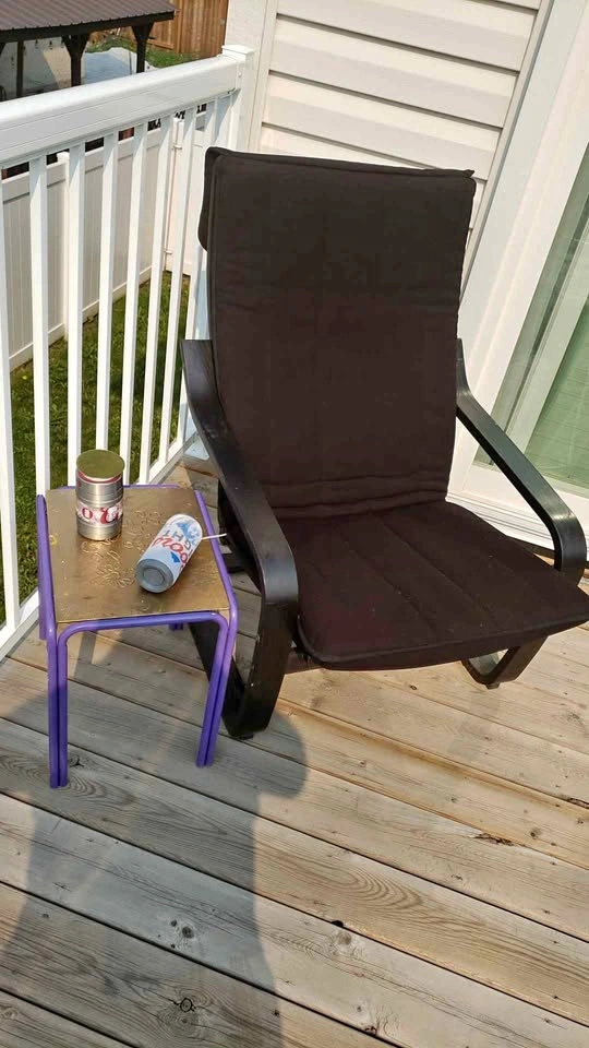 Beautiful Comfy Inside/Outside Black Cushioned Chair